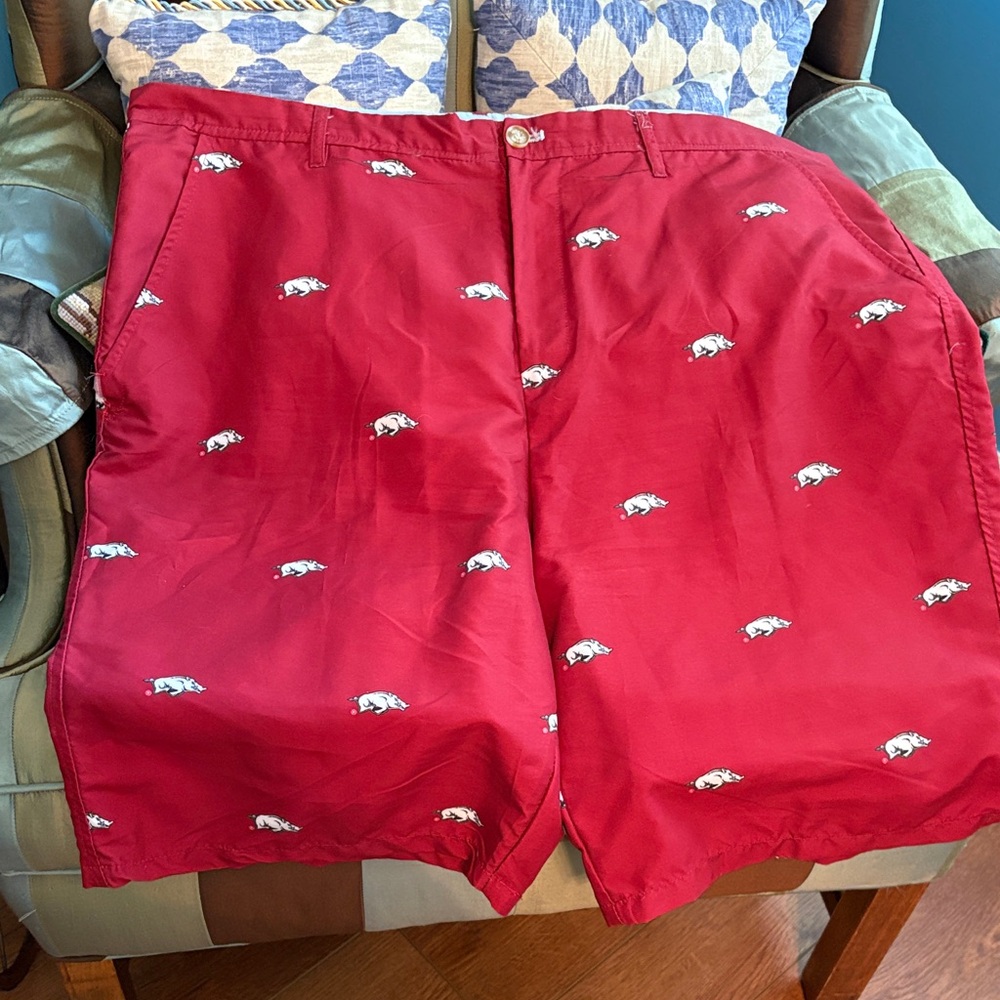 Men's Red Athletic Shorts